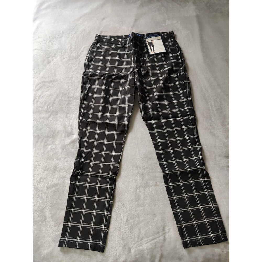Bandolino Bella legging black and white plaid size 16